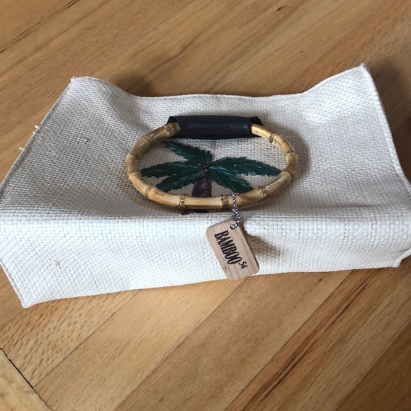 🌴Palm Tree Canvas Bamboo bag🌴 - Picture 3 of 8